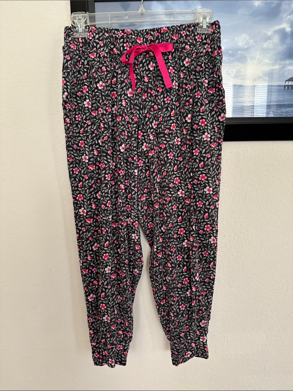 Lane Bryant Cacique Black Floral Pajama Pants 14/16